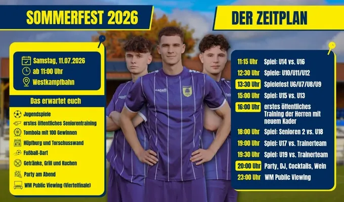 Das Sommerfest auf der Westkampfbahn steht vor der Tür